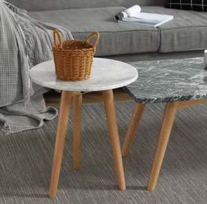 Eco-Friendly Classic Modern Design Wooden <b>Side</b> <b>Table</b> Luxury Marble Nightstand for Bed Sturdy and Stylish Birthday Gift - Product Image 4