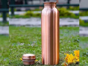 100% Pure Copper <b>Water</b> Bottle 1000 ml Hot Sale With Copper Bottle Printed for Drinking <b>Water</b> <b>1</b> <b>Litre</b> From India - Product Image 2