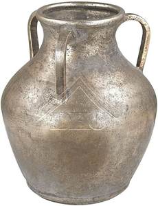 Grands vases à fleurs en métal fabriqués à la main avec finition dorée et noire antique pour une décoration élégante de salon ou de foyer - Product Image 6