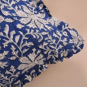 Square Decorative Cotton Cushion <b>Cover</b> 45cm*45cm Boho Decorative Cotton Cushion <b>Cover</b> <b>Sofa</b> Hand Block Print Floral Print Indian - Product Image 2