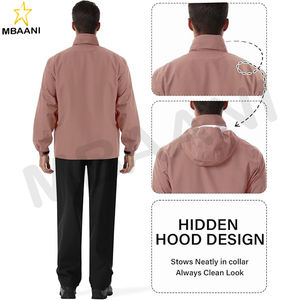 Combinaison de pluie imperméable pour hommes et femmes, veste de pluie respirante, légère et pliable avec pantalon, imperméable à capuche unisexe - Product Image 3