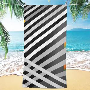 Super Absorbent Cooling Cotton Summer Beach <b>Towel</b> Soft Luxury Stripe Compressed Lightweight - Product Image 3