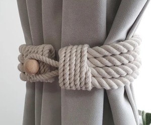 Lazos para Cortinas, Hechos a Mano..Decoración para Cortinas..Cuerda de Algodón Blanca..Accesorios para Ventanas - Product Image 3
