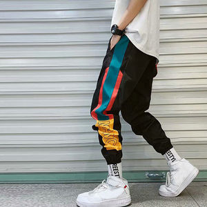 Pantalon de survêtement d'entraînement en coton uni avec logo personnalisé en gros - Product Image 3