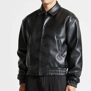 Chaqueta con letras de cuero personalizada Diseño único Chaqueta con letras de gran calidad para hombres en tamaño adulto - Product Image 2