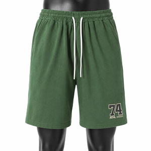 Pantalones Cortos Deportivos de Algodón Personalizados para Hombre, Pantalones Cortos Casuales para Correr, Cintura Elástica, Pantalones Cortos de Entrenamiento Atlético, Logotipo OEM, Ropa Deportiva de Verano - Product Image 1