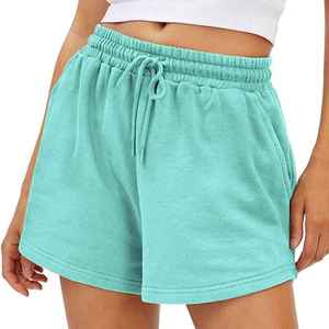 Shorts de Playa para Mujer, Cintura Media, Corte Regular, Estilo Deportivo, Pantalones Cortos de Verano, Cómodos, Transpirables, de Secado Rápido, Cintura Elástica, 100% Algodón - Product Image 3