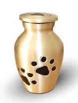 Brass Cremation Pet <b>Ashes</b> Urn Paws Prints Design Engraved Memorial Remain of <b>Ashes</b> Funeral Supplies - Product Image 4