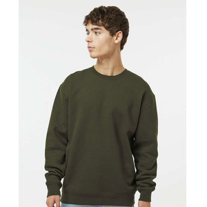 Sweat-shirt uni à manches longues et à col rond pour hommes, grand et chaud, mode décontractée, hiver - Product Image 4