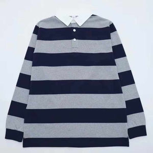 Custom Rugby Team Wear Stripe manga larga Piqué Polo Peso pesado Rugby Fútbol Jersey para hombres y mujeres Deportes - Product Image 3