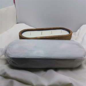 Bougeoir photophore de Noël en gros romantique bols de pâte en bois faits à la main pour la fabrication de bougies parfumées au soja - Product Image 3