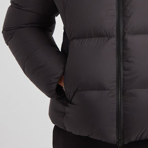 Veste matelassée pour homme avec fermeture éclair, logo personnalisé, idéale pour l'hiver, couleur unie / prix de gros, col montant - Product Image 3