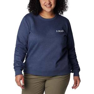 Sweat-shirt d'hiver personnalisé coton polaire grande taille sweats surdimensionnés col rond respirant sweats pour femmes nouvel arrivage - Product Image 1