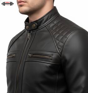 Vestes en cuir tendance, nouvelle collection, vente en gros, fabrication sur mesure, logo personnalisé, cuir de vache véritable ou synthétique de haute qualité - Product Image 5
