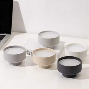 Portavelas de Cerámica Gris Personalizado, Portavelas Decorativo para el Hogar de Alta Calidad Estilo Antiguo - Product Image 6