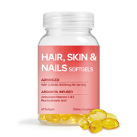 Complément alimentaire en gélules pour la beauté des cheveux, de la peau et des ongles, formule antioxydante, fabrication OEM ODM, étiquette privée