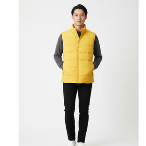 Hiver Hommes Gilet à capuche matelassé léger sans manches Veste confortable doux respirant Streetwear Activités de plein air - Product Image 6