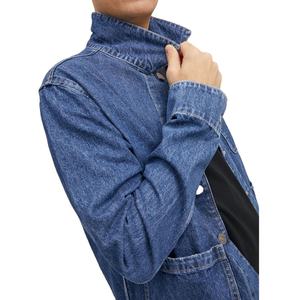 Veste en jean décontractée OEM en gros, écologique, haute qualité, bleue, style streetwear hip-hop, coupe-vent, personnalisable, pour homme - Product Image 1