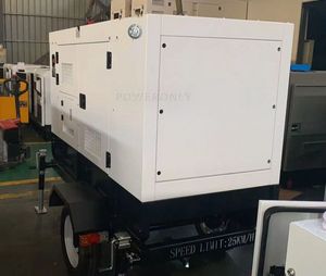 Générateur diesel portable Kubota 44556 sur remorque, ATS 220V 50/60Hz monophasé/triphasé, démarrage automatique, AVR, protection contre le manque d'huile pour les données - Product Image 2