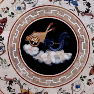 Table de fleurs artisanale en marbre vert et nacre, modèle personnalisé, art populaire indien, Saint-Valentin, Pietra - Product Image 2