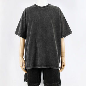 Camiseta de Alta Calidad, Estilo Deportivo, Algodón, Lavado Ácido, Manga Corta, Oversize, Estilo Retro, Lavado Mineral, Estilo Vintage - Product Image 2