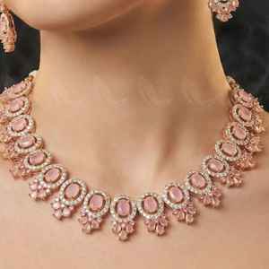 Collar Duplet Multicolor Natural, Joyería Nupcial India, Collar Bollywood - Product Image 3