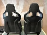 Appuie-têtes de voiture de course en cuir noir style Recaro pour l'intérieur de voiture de sport BMW Performance Coupé, modèle Recaro 2025