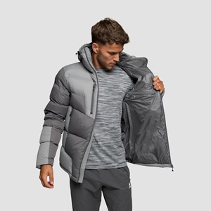 Chaqueta Acolchada para Hombre, Diseño Personalizado al por Mayor, con Correa Reflectante de Marca, Puños Ajustables, Termosellada, Gris, MOQ Bajo - Product Image 5