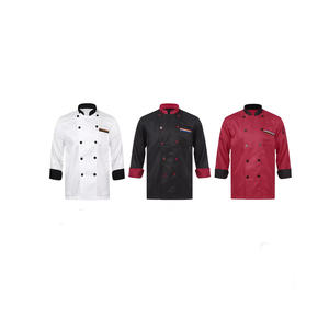 Abrigo de chef uniforme de hotel de restaurante de algodón puro superventas de calidad de exportador con logotipo personalizado - Product Image 1