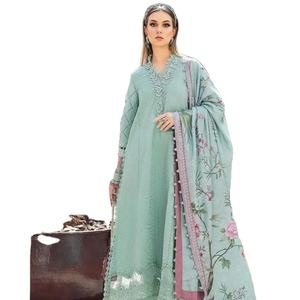 Nuevo algodón de rayón pakistaní con bordado propio pesado con dupatta de impresión digital de algodón - Product Image 2