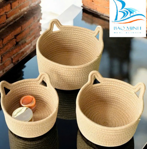 ชุดตะกร้าเก็บเชือกฝ้ายคิตตี้3ชิ้นสะดวกและทนทานราคาถูกสุดๆ - Product Image 3