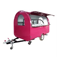 Gerobak Jajanan Listrik Tiga Roda Kondisi Baru, Truk Sarapan Mobile, Trailer dengan Rangka Fiberglass dan Baja Anti Karat