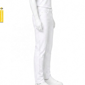 SAMAVIA Jeans de Mezclilla de Algodón Blanco para Hombre, Tela Elástica de Primera Calidad, Fabricante Mayorista OEM ODM - Product Image 3