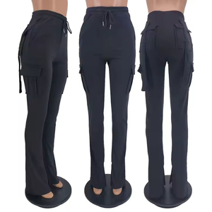 กางเกงคาร์โก้ผู้หญิงเอวสูงดีไซน์ล่าสุดกางเกงคาร์โก้2025 - Product Image 4