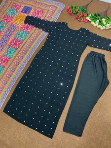 DISEÑADOR HEAVY FUAX GEORGETTE TOP CON FANCY DIGITAL PRINT DUPATTA - Product Image 6