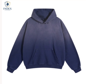 Sudadera con Capucha Oversize Unisex Index Apparel, Color Azul Marino Sólido, Tejido de Algodón, Estilo Casual para Otoño, con Bolsillos, Largo Regular - Product Image 1