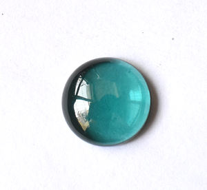 Cabochon rond apatite bleu de laboratoire 5 mm à 15 mm Calibrated Loose Gemstone Flat Back for Jewelry - Product Image 4