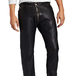 Pantalones de cuero de longitud regular de alta calidad 100%/pantalones de cuero hechos de tela de secado rápido de calidad superior - Product Image 1