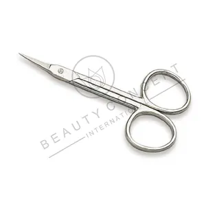 Customized Manicure Pedicure High Quality Curved Stainless Steel Cuticle Scissors By Beauty Concept International