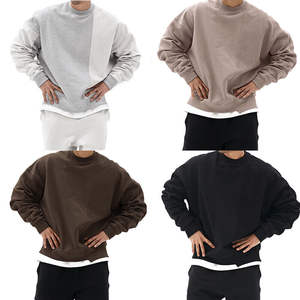 Nouveauté Sweat-shirts pour hommes de qualité supérieure Basiques en coton mélangé Dernières tendances Mode lourde Coupe régulière Uni Casual Wear - Product Image 4