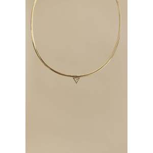 Collier vintage en forme de triangle avec diamants, bijou héritage - Product Image 4