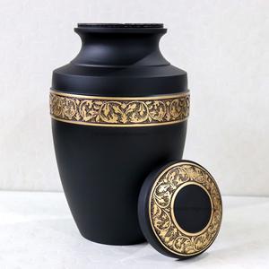 Urne de crémation en laiton de meilleure qualité, motif floral indien sculpté pour le stockage des cendres, fournitures funéraires faites à la main - Product Image 5