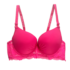 Reggiseno da donna confortevole a copertura totale senza ferretto con schiena in pizzo ed effetto push-up, sottile, con chiusura a gancetti e imbottito - Product Image 3