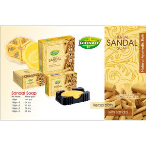 GIRNAR 100% Natural Herbal Sandalwood Handmade Bath <b>Soap</b> Whitening Bar <b>Soap</b> for Deep Cleansing Body Wash - Product Image 1