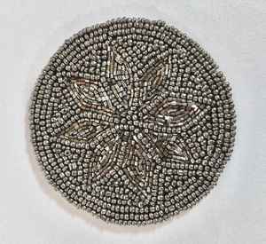 Posavasos de cuentas clásicos hechos a mano MS HANDICRAFT con respaldo de poliéster-Iglesia portátil y regalos religiosos (4x4 pulgadas) - Product Image 1