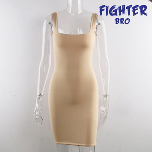 Robe moulante sans manches pour femmes longueur au sol Robe longue décontractée à bretelles spaghetti Journée solide - Product Image 3