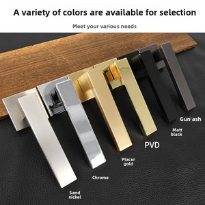 Serrure magnétique silencieuse de style italien à marque privée OEM avec grand bouton rotatif et poignée carrée fendue pour <span class=keywords><strong>porte</strong></span> en bois de chambre à coucher - Product Image 3