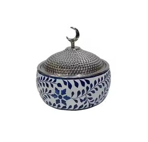 Elegante cazuela de metal dorado con diseño árabe, perfecta para bodas de la cultura oriental, fiestas en hoteles y olla caliente para calentar alimentos - Product Image 2