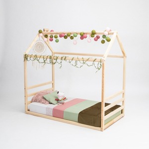 Encantadores marcos de cama de madera ensamblados para niños, venta al por mayor, camas con marco de madera para bebés, muebles de dormitorio para niños - Product Image 1