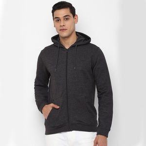 Sudadera con capucha y cremallera RTS con logotipo personalizado, unisex, para invierno, con impresión digital, 100% algodón, forro polar transpirable - Product Image 1